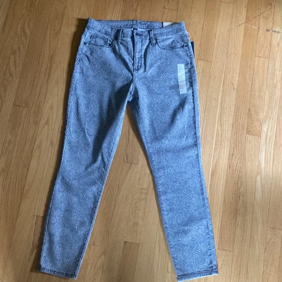 Universal Threads High Rise Skinny Jeans Gray Animal Print sz 12 - Picture 4 of 11